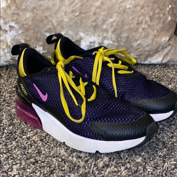 Nike Shoes Nike Air Max 27 Black Purple Pink Yellow Size 2 Poshmark